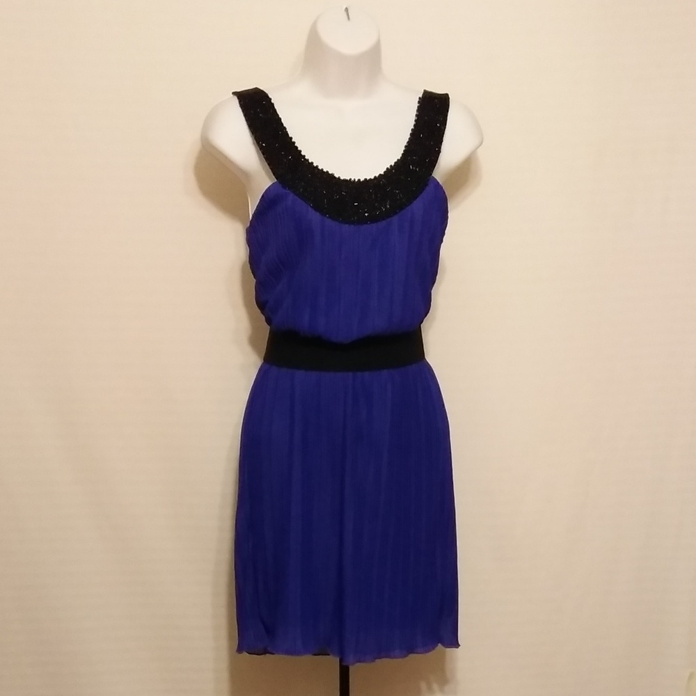 3/$15 CLOSET CLOSING PURPLE DRESS - BEADED NECK